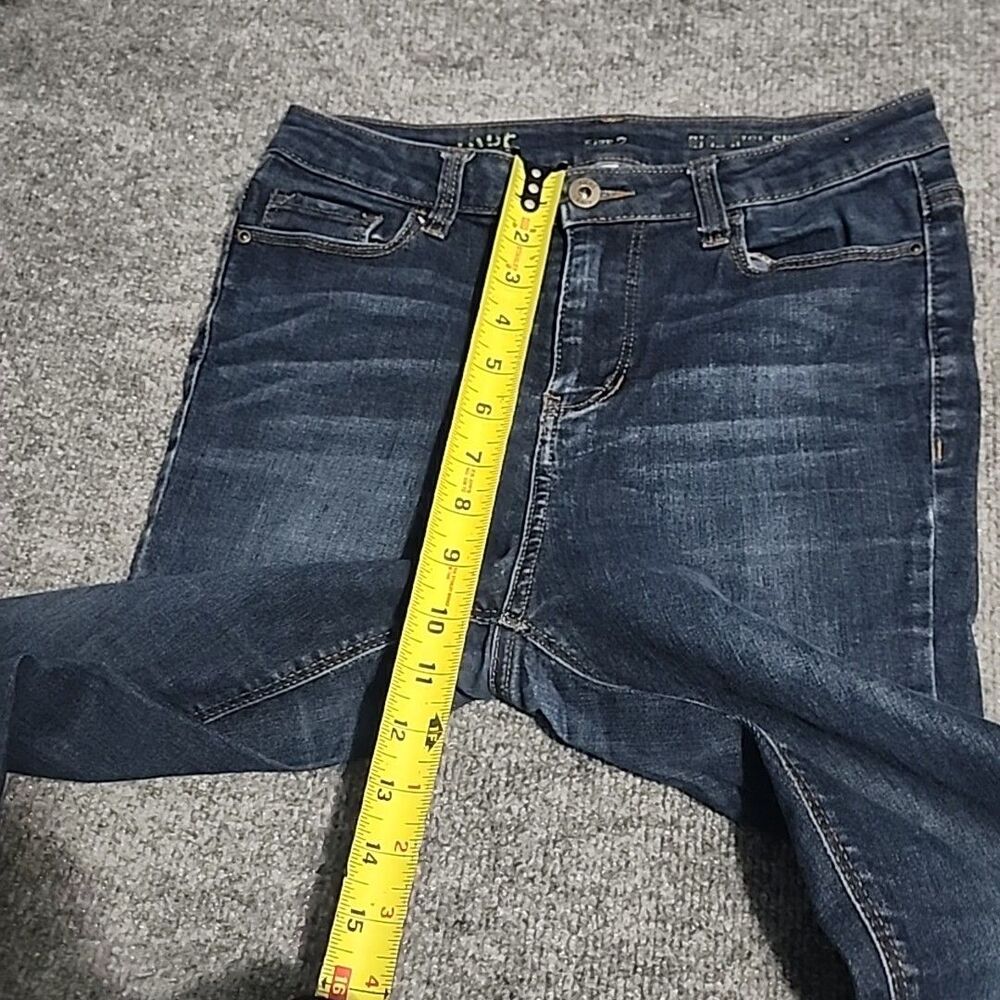 True Craft Denim Jeans Womens Juniors 7 Blue High Rise Skinny Stretch - Picture 13 of 15